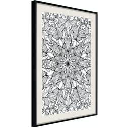 Arkiio Affisch Monochrome Mandala [Poster] 20x30 Poster